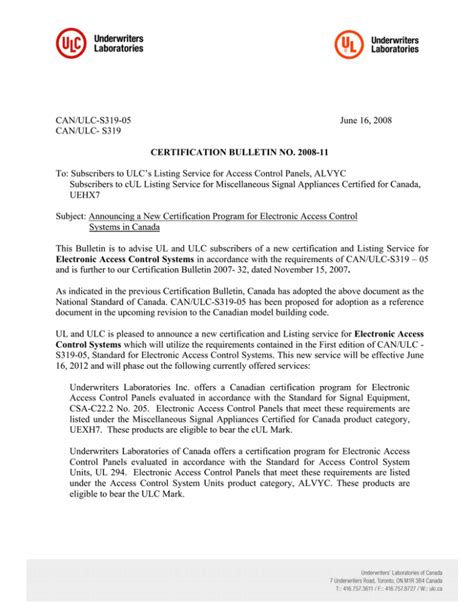 Certification Bulletin 2007.